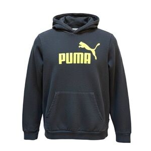 PUMA Men's Gray Hoodie Pullover Logo Sweatshirt Size Medium